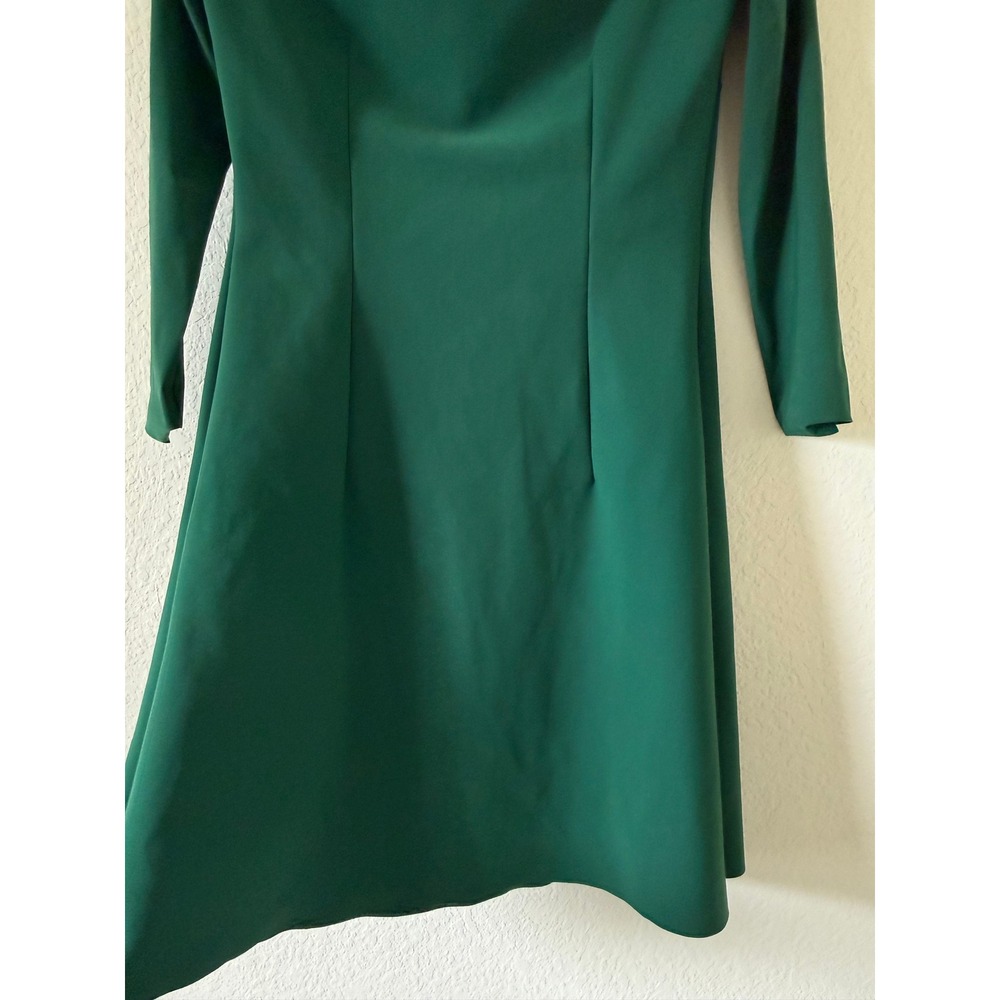 Chiara Boni La Petite Robe Green Off Shoulder Long Sleeve A-Line Dress Size 40/S - Picture 8 of 9